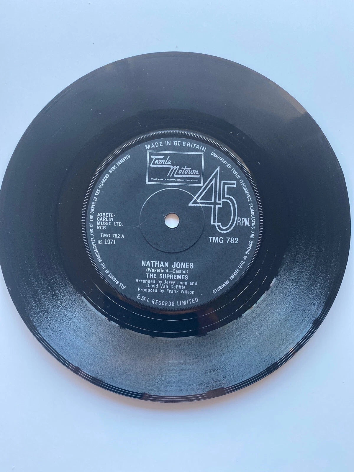 THE SUPREMES - NATHAN JONES 7" 45 EX Vinyl UK Original Single Northern Soul