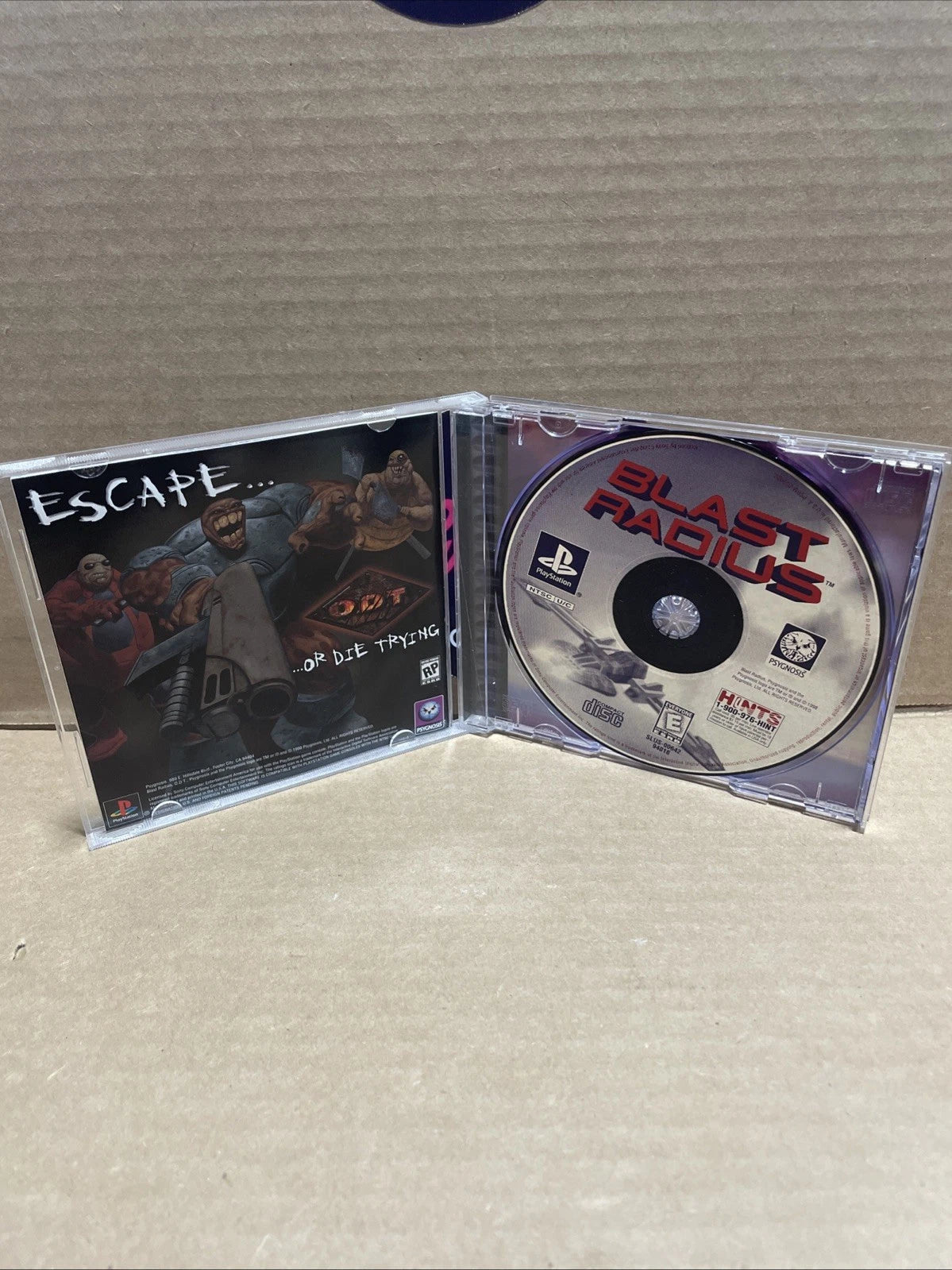 Blast Radius Sony PlayStation 1 PS1 Space Shooter Combat Game Tested Nice!