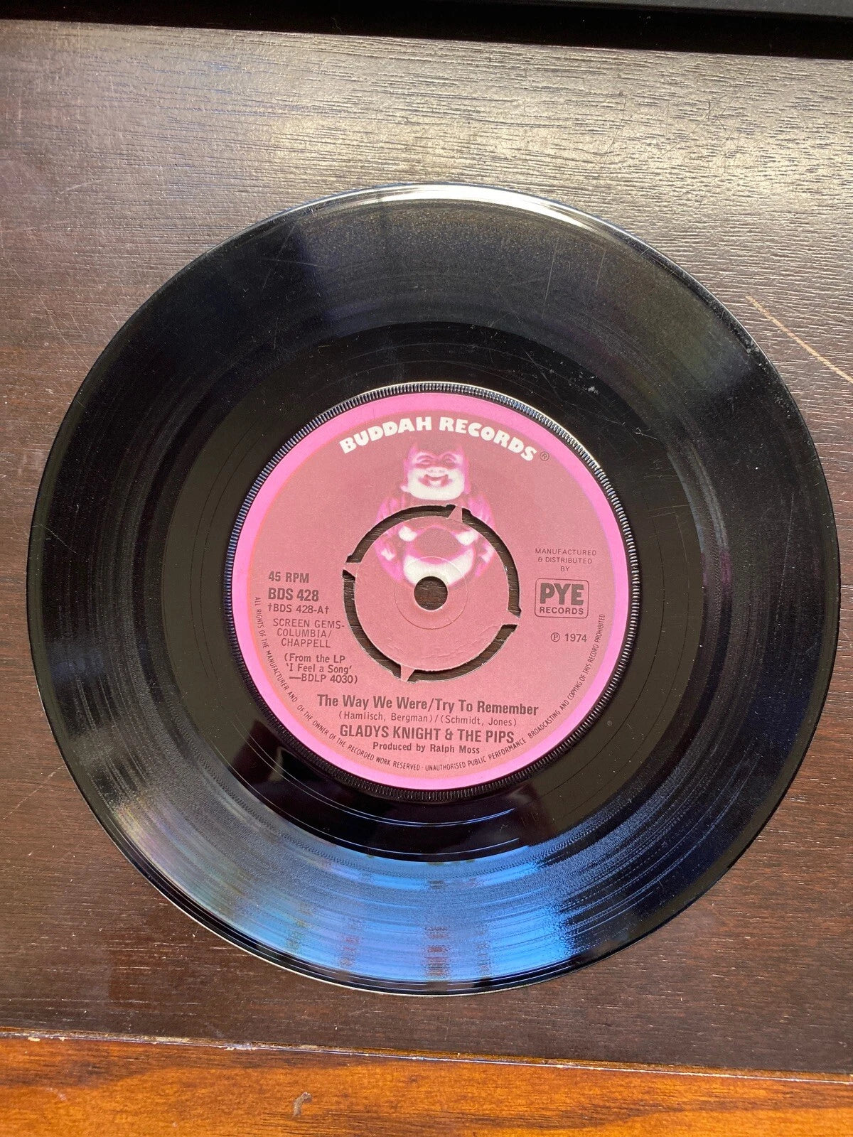 Gladys Knight & Pips "The Way We Were/Try To Remember" Buddah 1974 7"