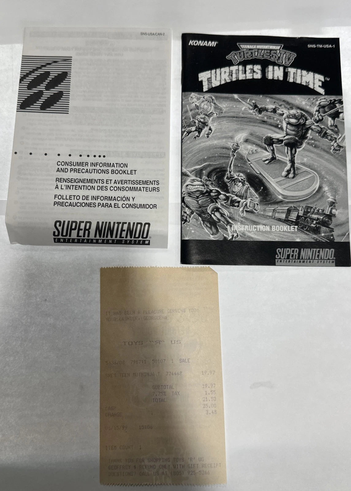 Teenage Mutant Ninja Turtles IV: Turtles in Time SNES, 1992 Mexico Version