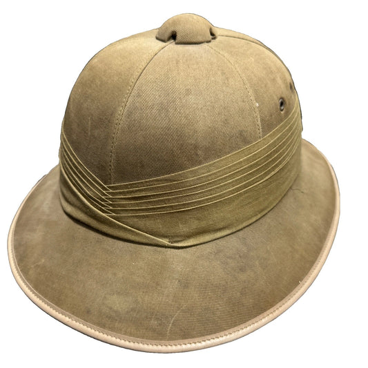 VTG 30s Abercrombie & Fitch His Majesty Safari Khaki Pith Helmet Made In England