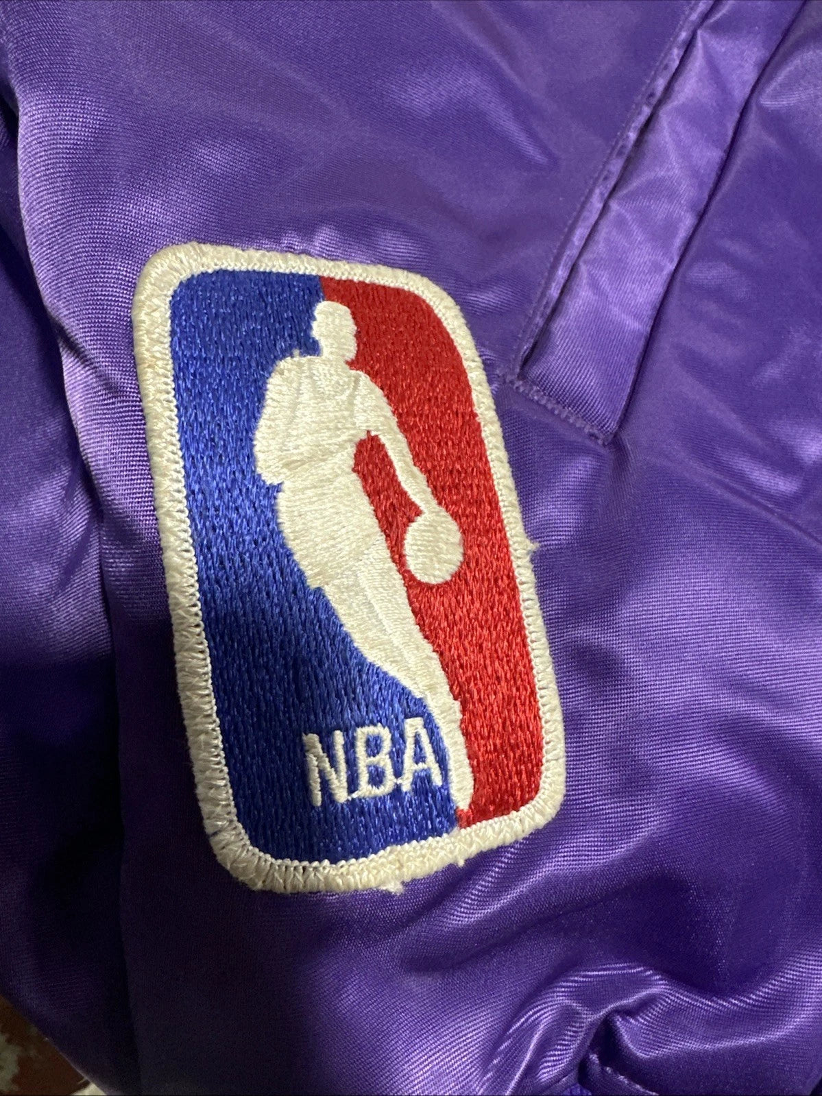 Vintage Los Angeles Lakers Starter Satin Bomber Jacket 90s Basketball L