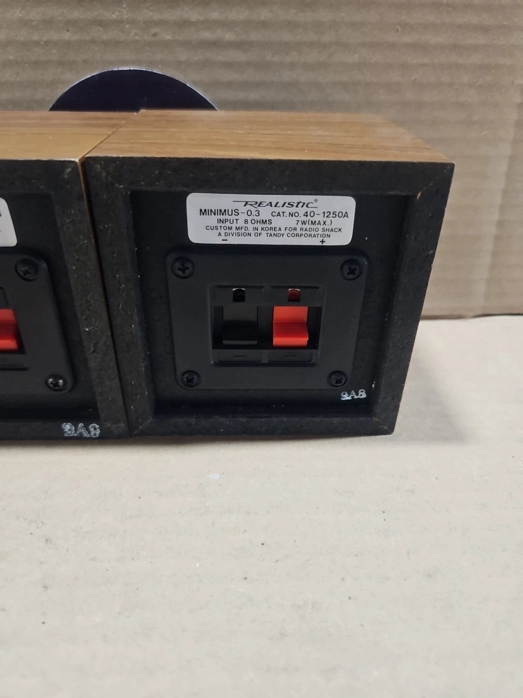 REALISTIC MINIMUS 0.3 Cat. 40-1250 Shelf Speakers 7 Watts Set of 2