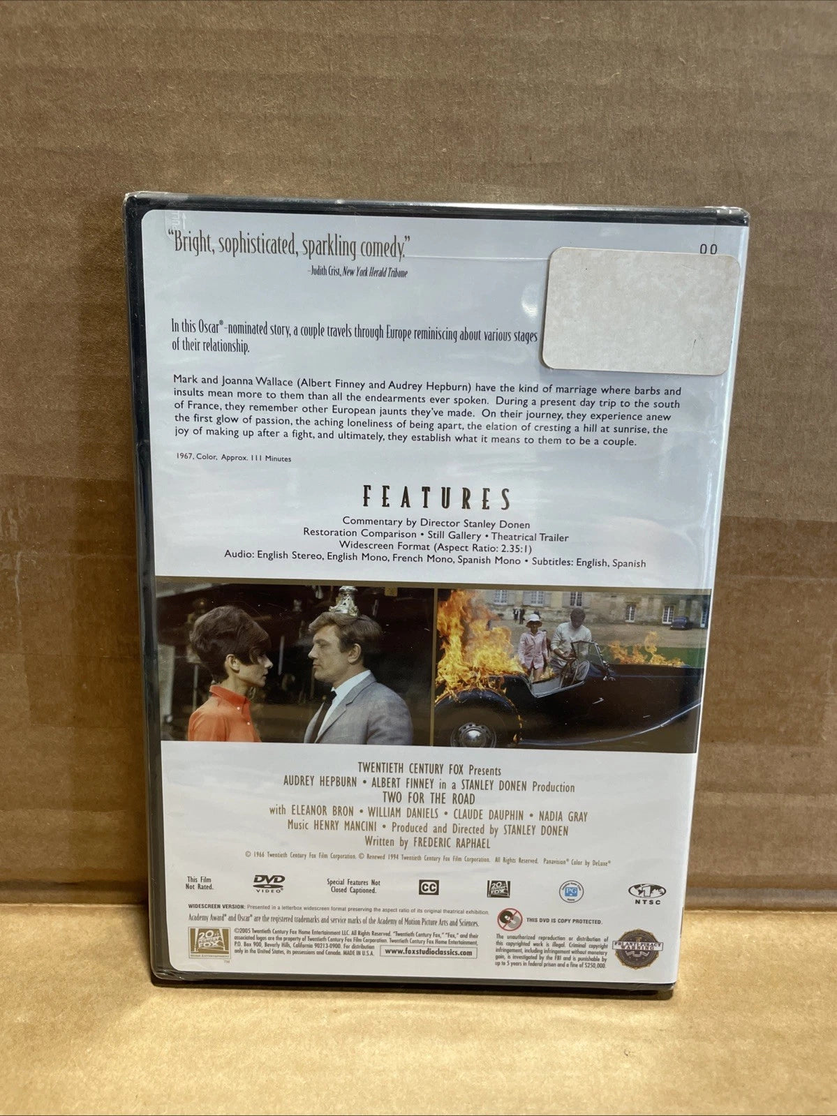 TWO FOR THE ROAD - STUDIO CLASSICS - AUDREY HEPBURN ALBERT FINNEY DVD SEALED