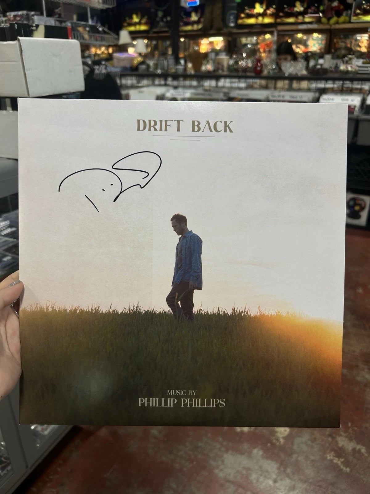 Autographed Drift Back LP signed by Phillip Phillips Vinyl JSA certified