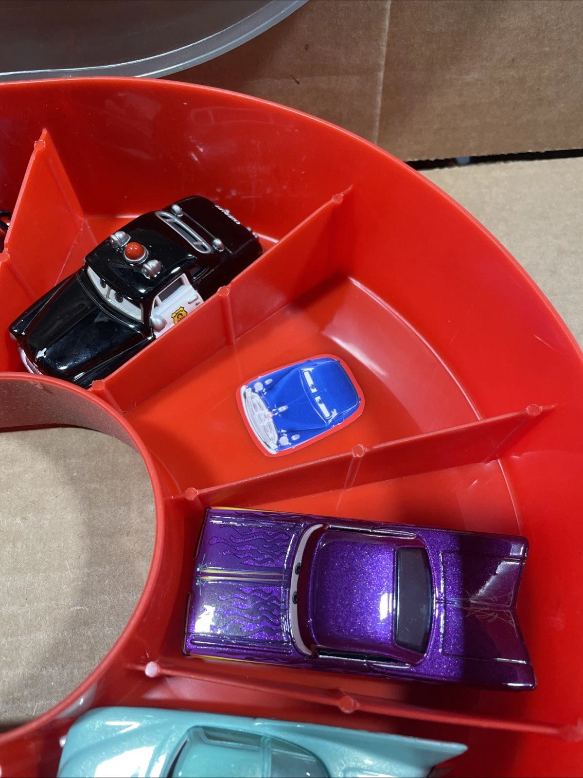 Disney Cars Race Case Track Carry Case Lot Of 15 Missing Doc Hudson Original Car