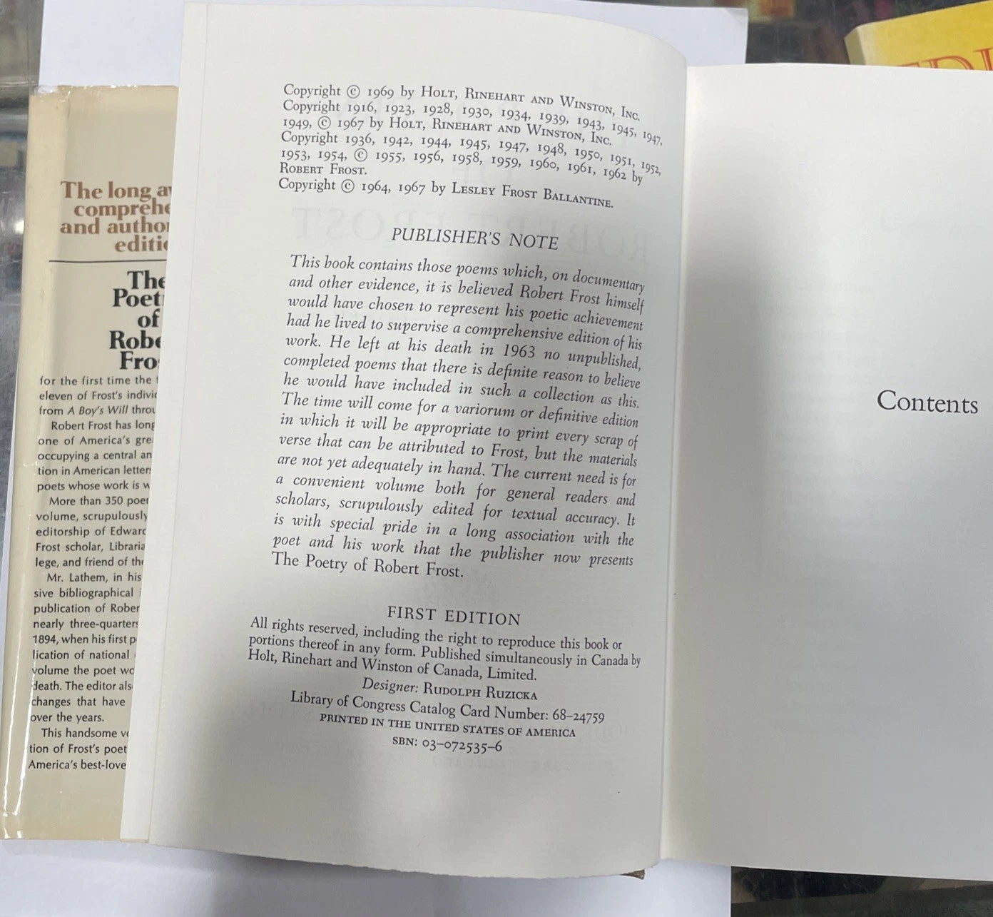 The Poetry of Robert Frost All eleven of his books- complete 1969 First Edition