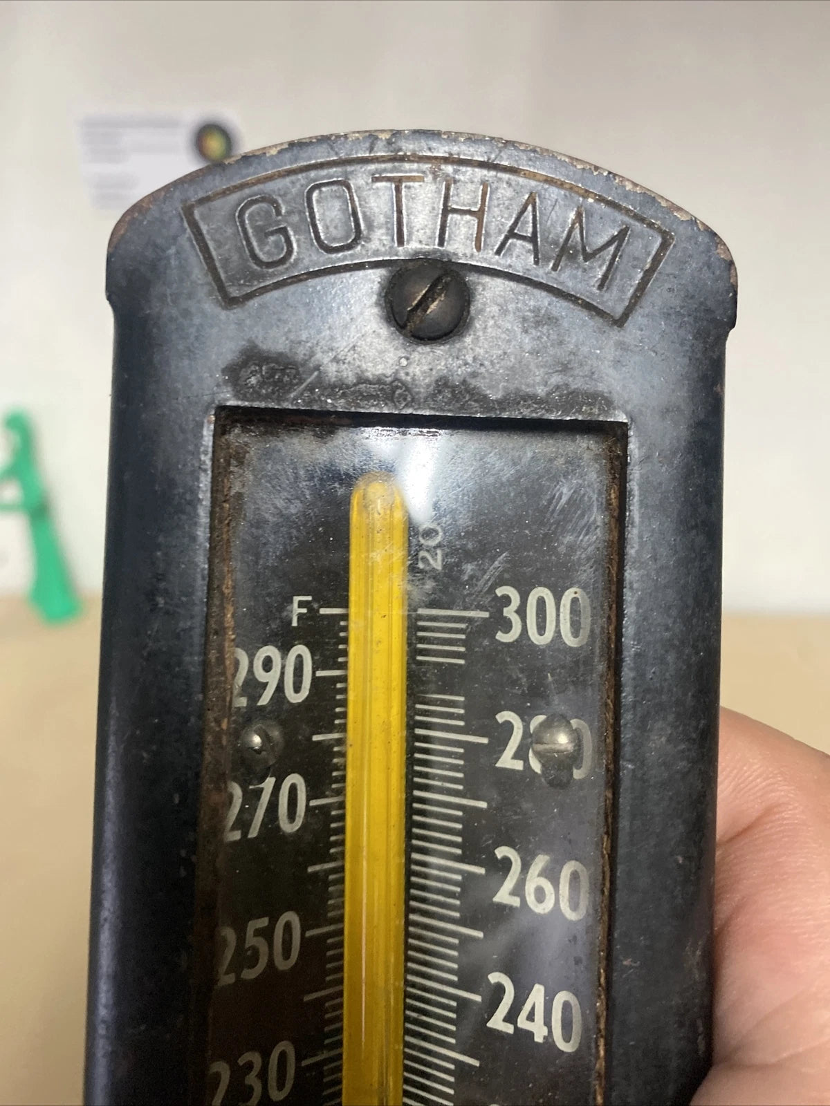Vintage STEAMBOILER Thermometer GOTHAM Antique Steampunk Industrial GAUGE