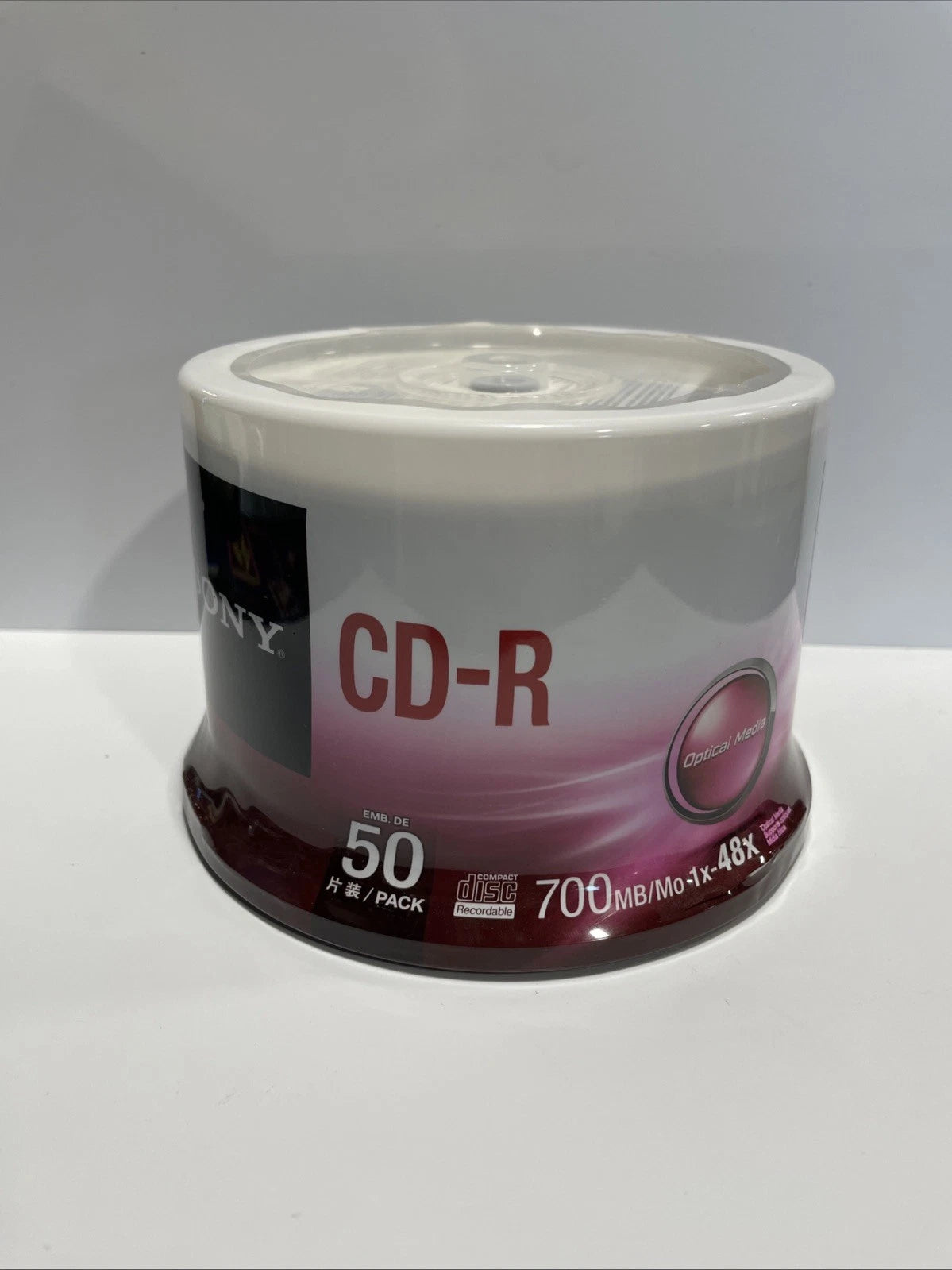 Sony CD-R 50 Disc Pack 700 MB 48x Speed Optical Media Sealed