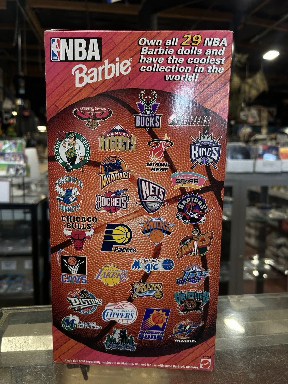 1998 #20704 LA Lakers Barbie Doll Mattel Los Angeles NBA Vintage Brand NIOB