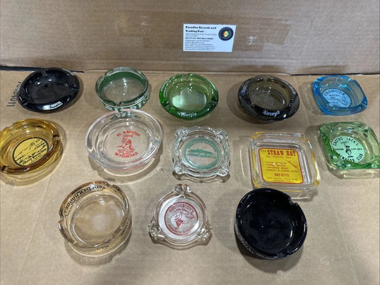 Vintage Glass Ashtray Lot 13 California Nevada Lot