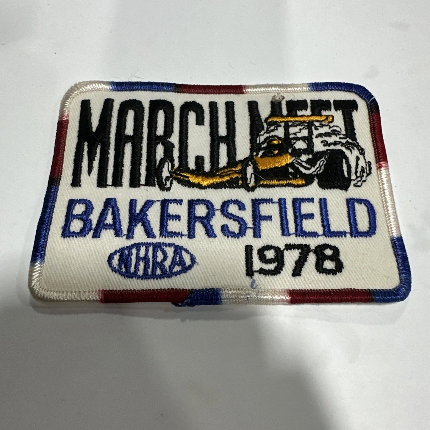 VRHTF "NHRA "BAKERSFIELD US FUEL AND GAS CHAMPIONSHIP' 1978 " 4 1/4" X 3" PATCH