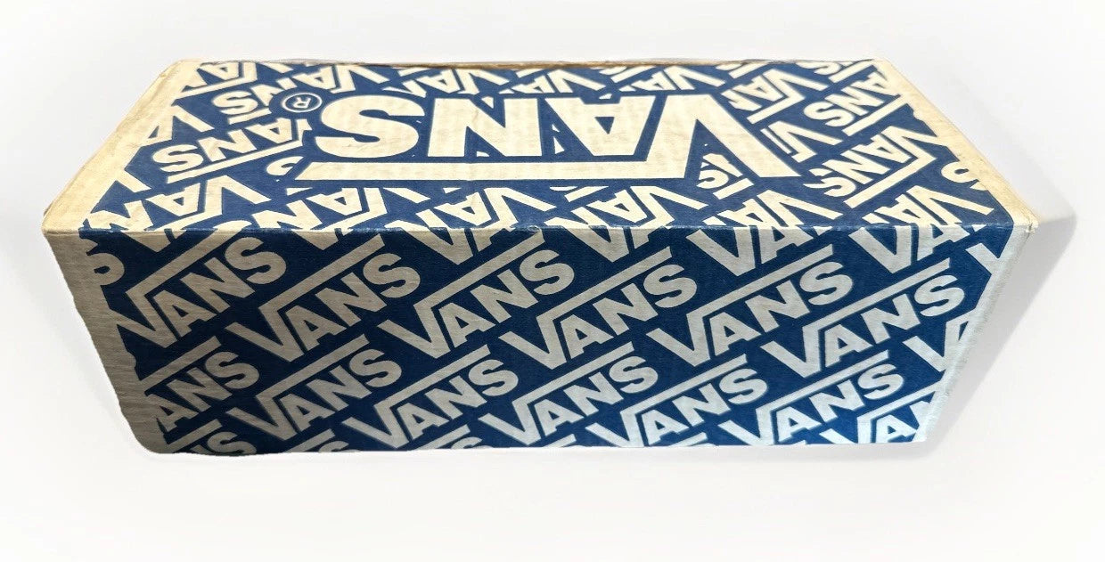 VINTAGE 1980'S VANS SHOE BOX BLUE/WHITE #5 ORANGE CALIFORNIA RARE EMPTY BOX ONLY