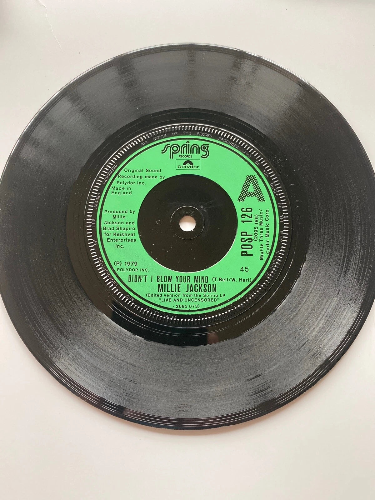 Millie Jackson – Didn't I Blow Your Mind - POSP 126 - 7-inch Record UK EX