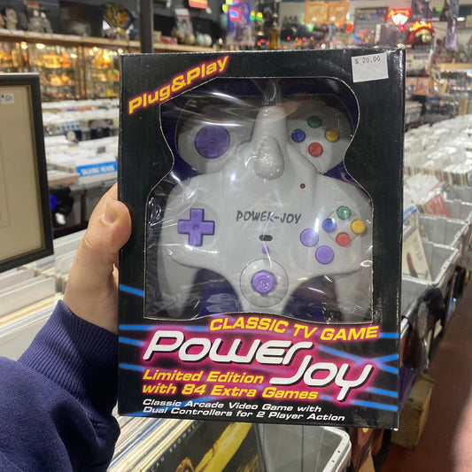 Vtg Power Joy Game Plug & Play 2 Controllers - Complete In Box