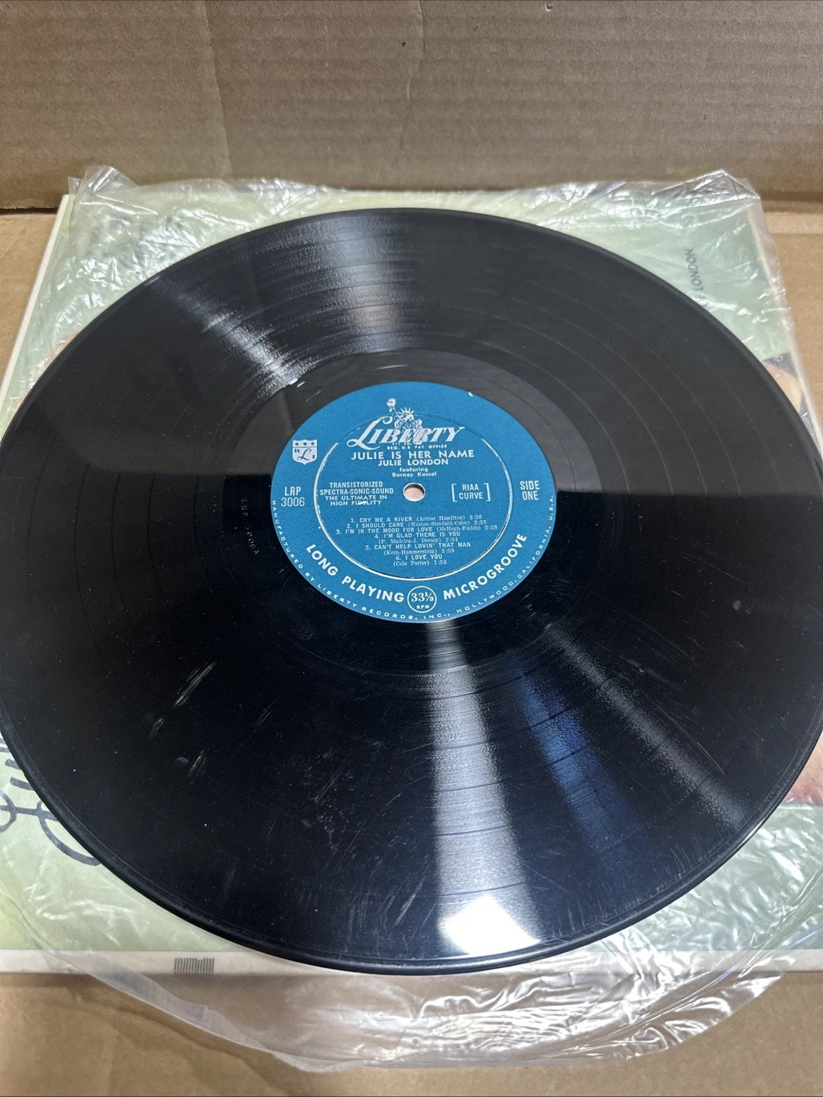 JULIE LONDON: JULIE IS HER NAME: Liberty LRP 3006: 1st Mono Press Debut LP: vg++