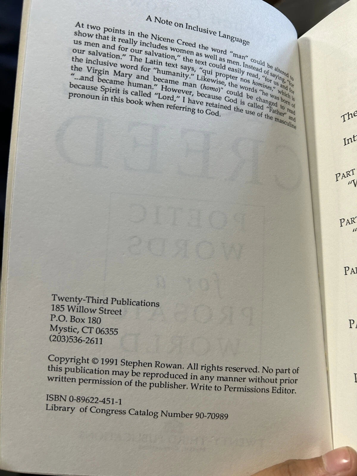 NICENE CREED: POETIC WORDS FOR A PROSAIC WORLD By Stephen C. Rowan