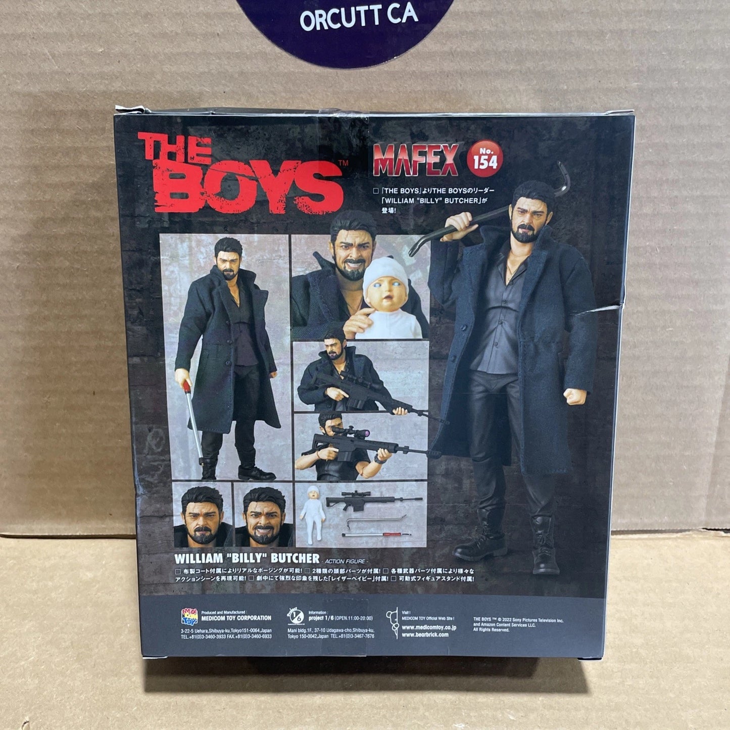MAFEX No.154 WILLIAM BILLY BUTCHER THE BOYS MEDICOM TOY Action Figure NEW