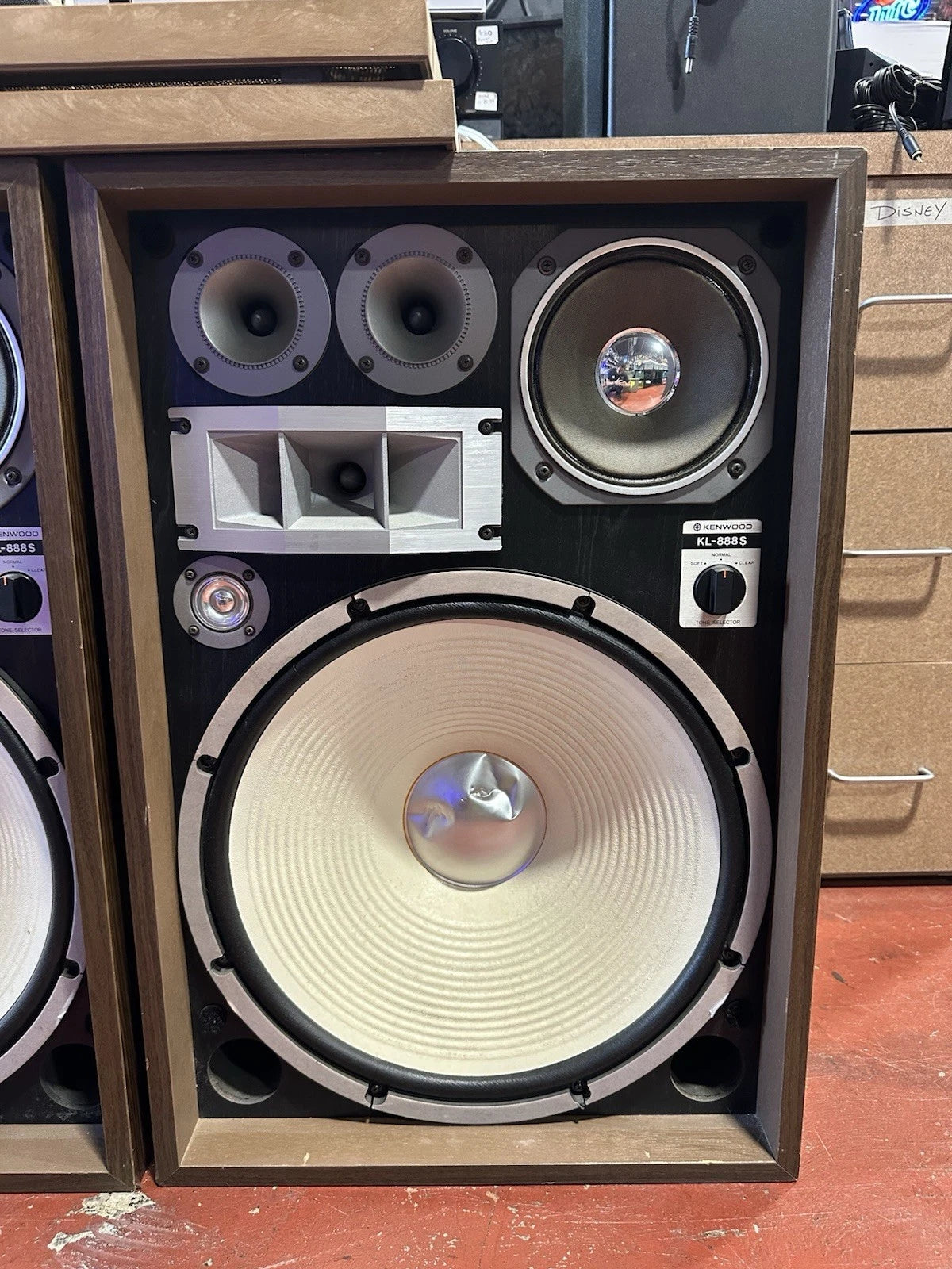 Vintage 1970s Kenwood KL-888s 5-Way 6 Driver Floor Speakers Set (2)