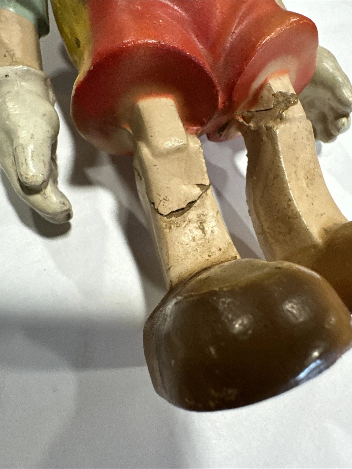 Antique Crown Toy Co 1939 10 " Pinocchio Composition Figure w/ Jointed Arms
