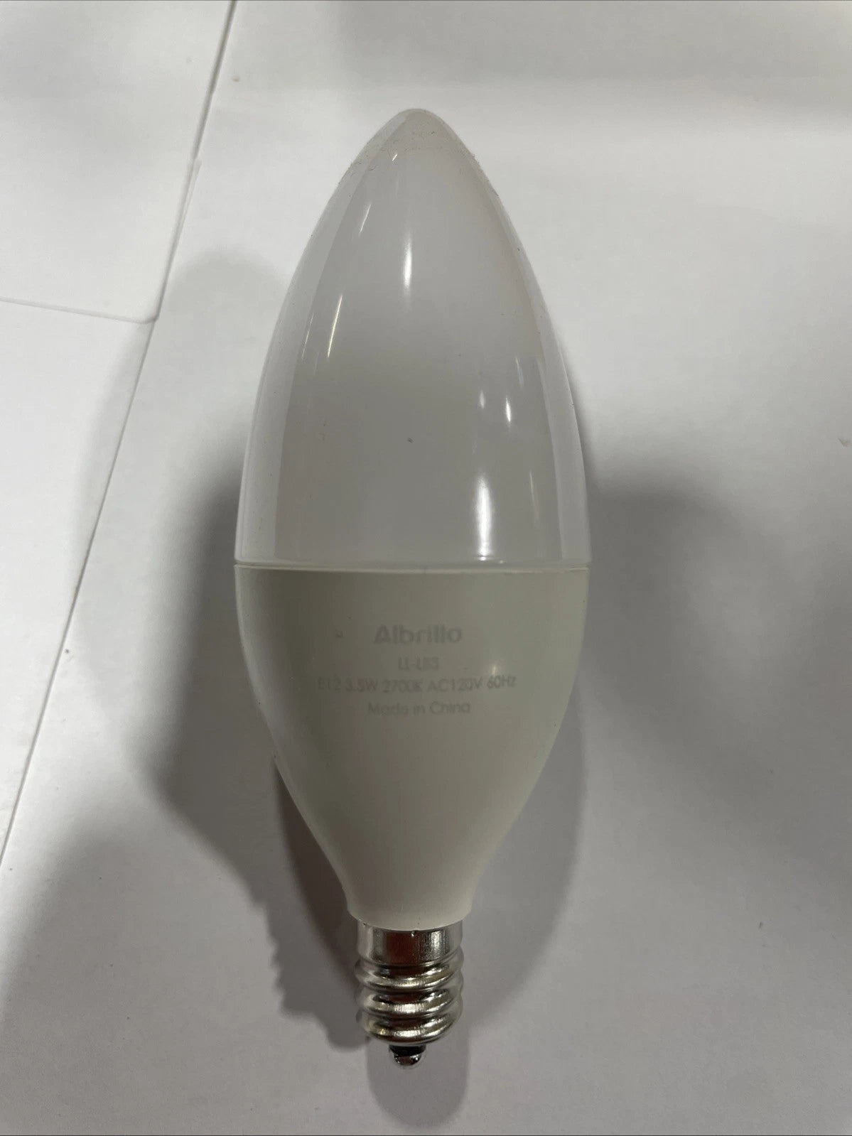 Albrillo E12 Bulb 4 Pcs Candelabra LED Bulbs, Model ￼LL-LB3