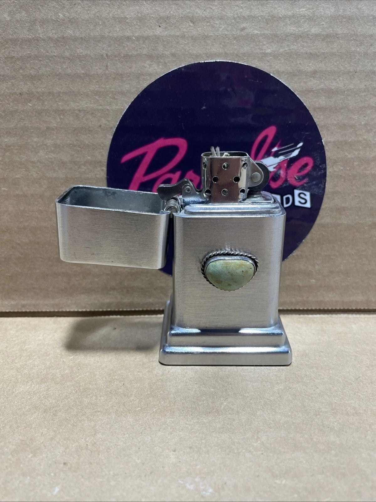 VINTAGE ZIPPO BARCROFT TABLE LIGHTER RARE