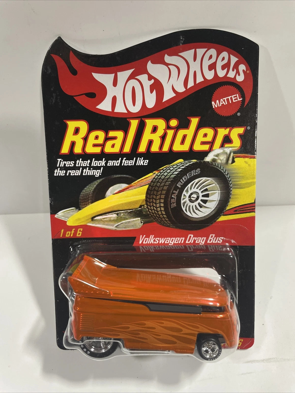 HOT WHEELS VW DRAG BUS RLC 09596/11000 Real Riders Orange Brand New SEALED