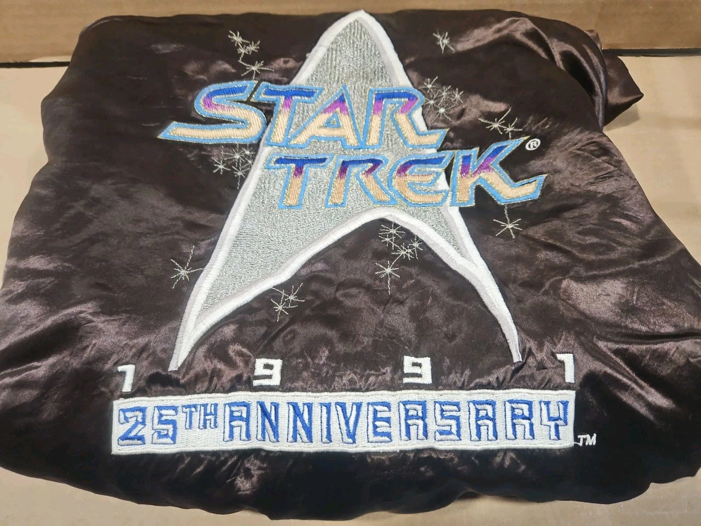 Vintage Official STAR TREK 25th Anniversary by Paramount Bomber Jacket Size XL