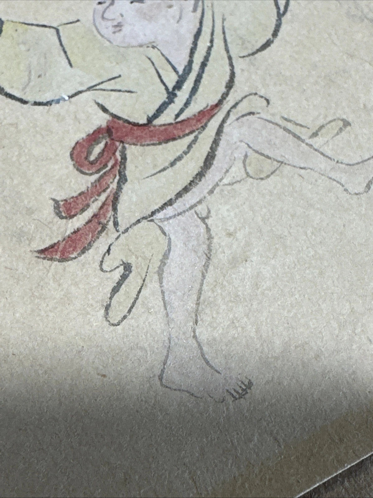 Japanese SHIKISHI art painting Thin drawing paper Vintage Unknown Era