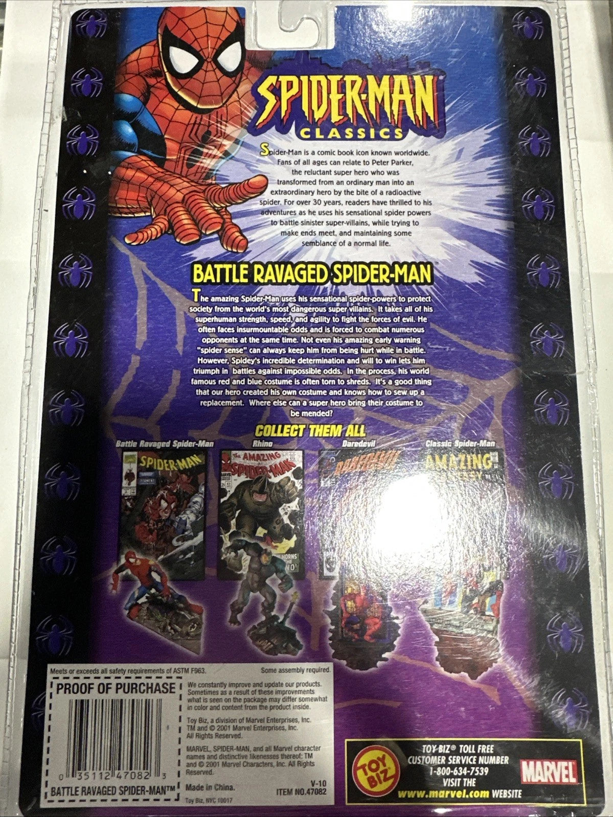 NEW ToyBiz Spider-Man Classics Series 2 Battle Ravaged Spider-Man Action Figure