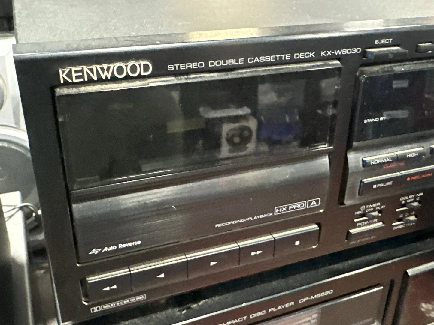 Kenwood Dual Cassette Deck Tape Recorder KX-W8030 tested/works
