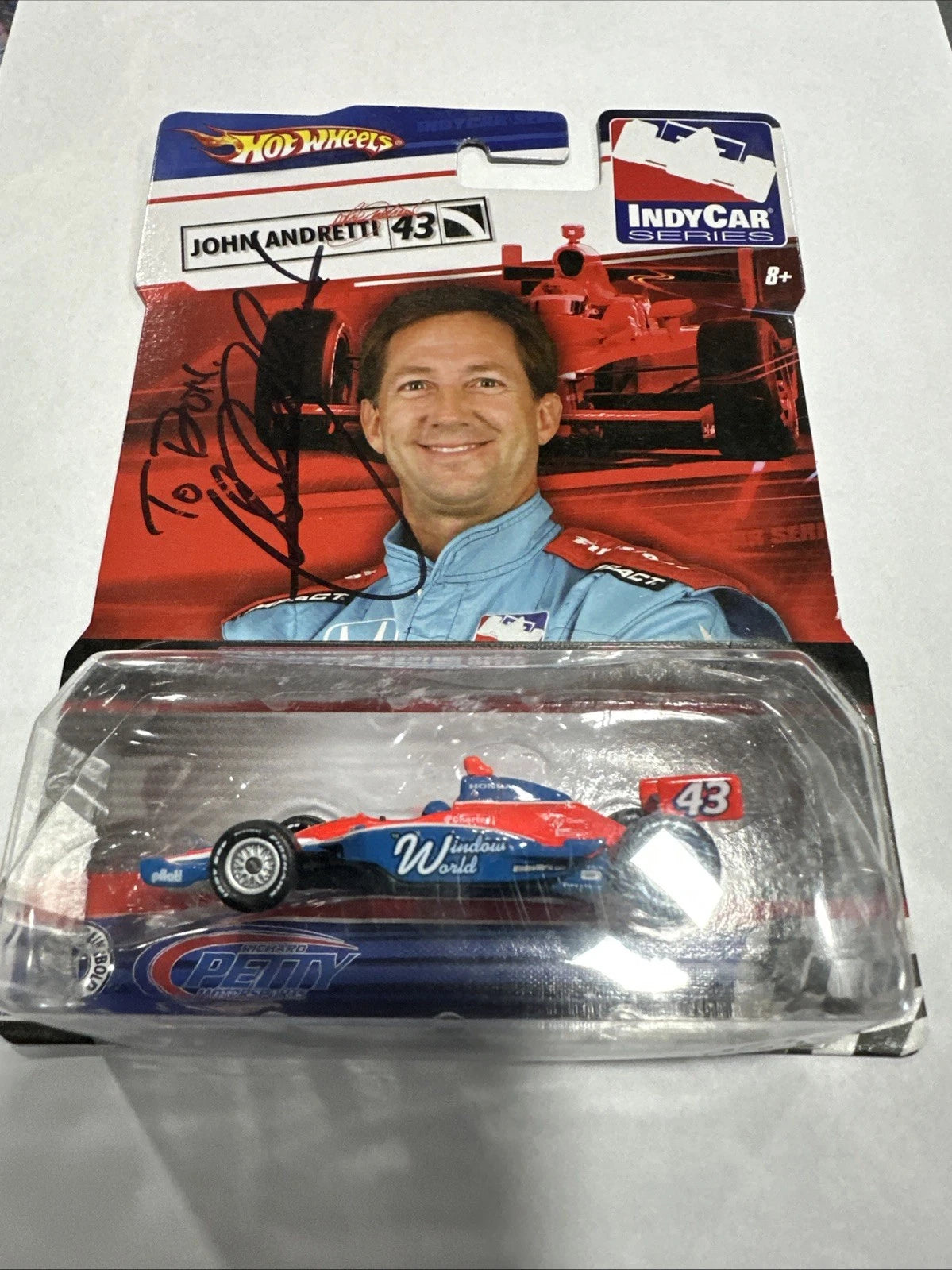 Hot Wheels Racing John Andretti #43 STP Pontiac Grand Prix 1:64 AUTOGRAPHED...