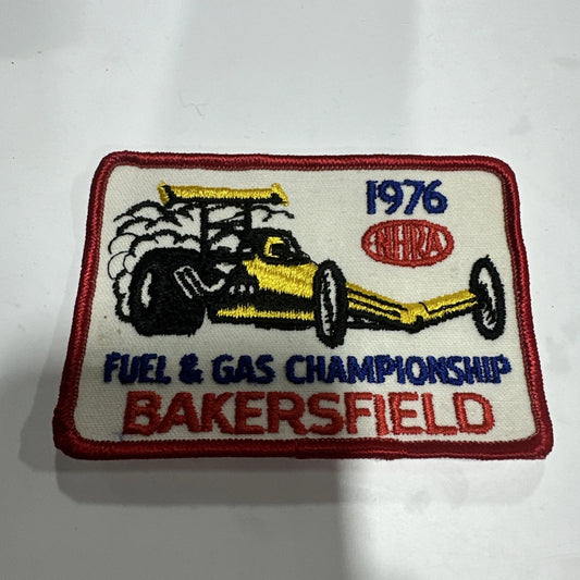VRHTF "NHRA "BAKERSFIELD US FUEL AND GAS CHAMPIONSHIP' 1976 " 4 1/4" X 3" PATCH