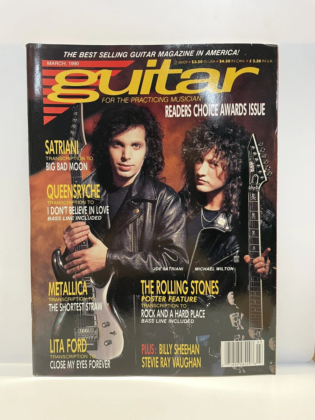 Guitar For The Practicing Musician March 1990 Satriani Metallica Rolling Stones