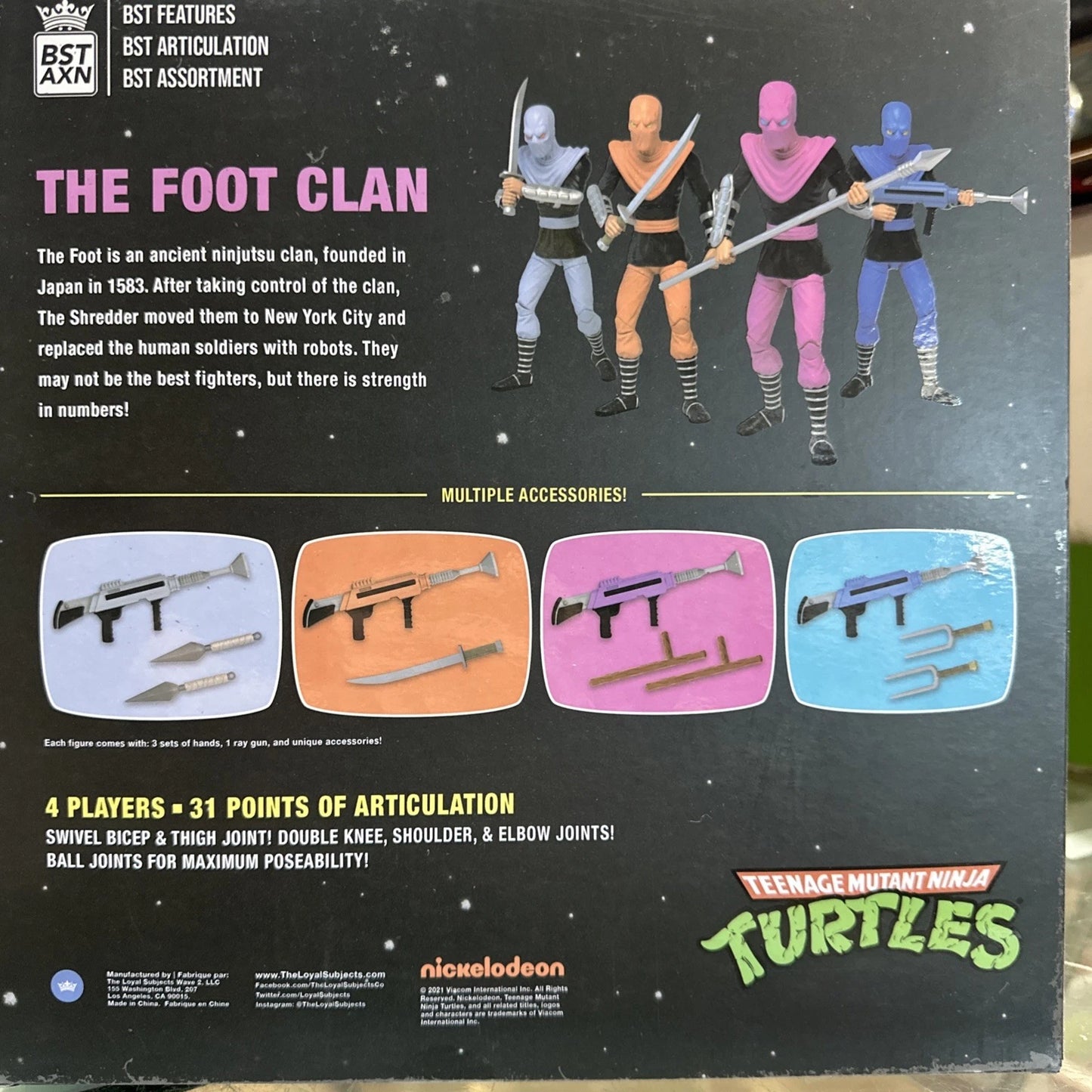 BST AXN TMNT The Foot Clan Exclusive Action Figure 4-Pack Sealed 2022 Arcade #ML