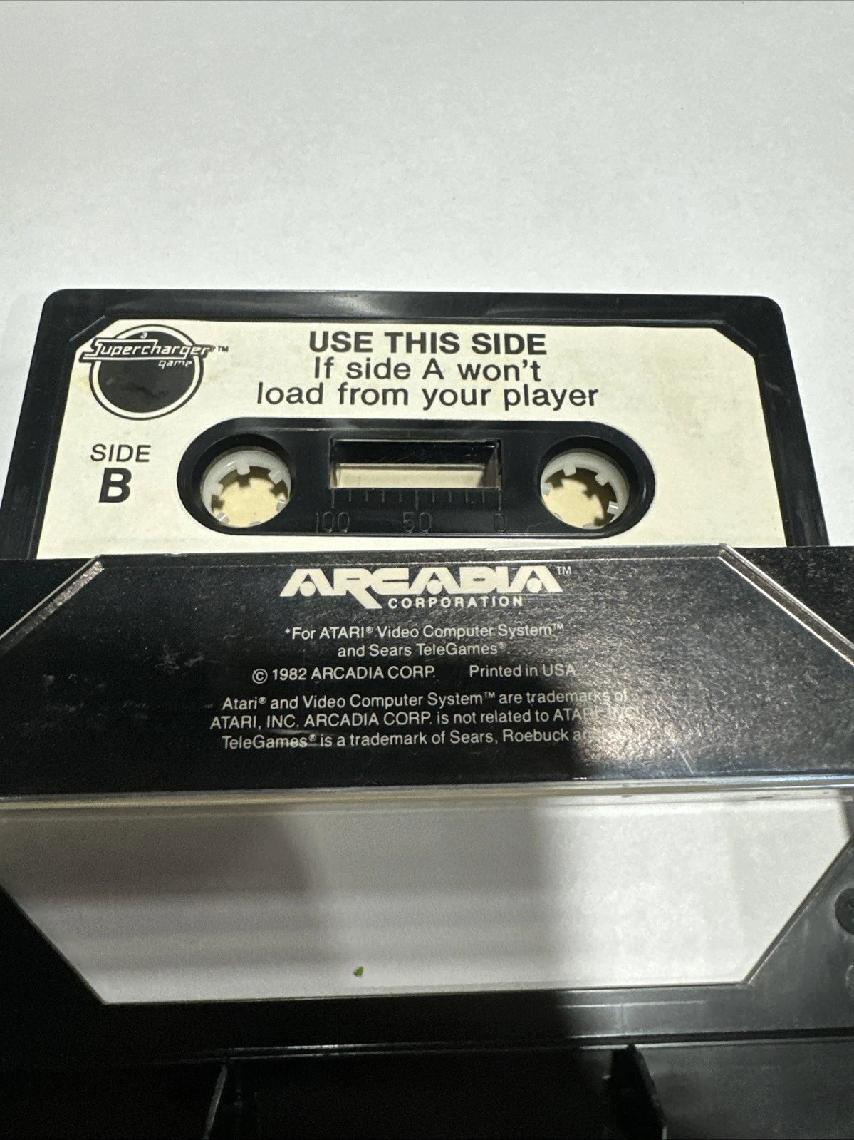 Phaser Patrol (Atari 2600, 1982) Cassette Game and Adaptor Vintage