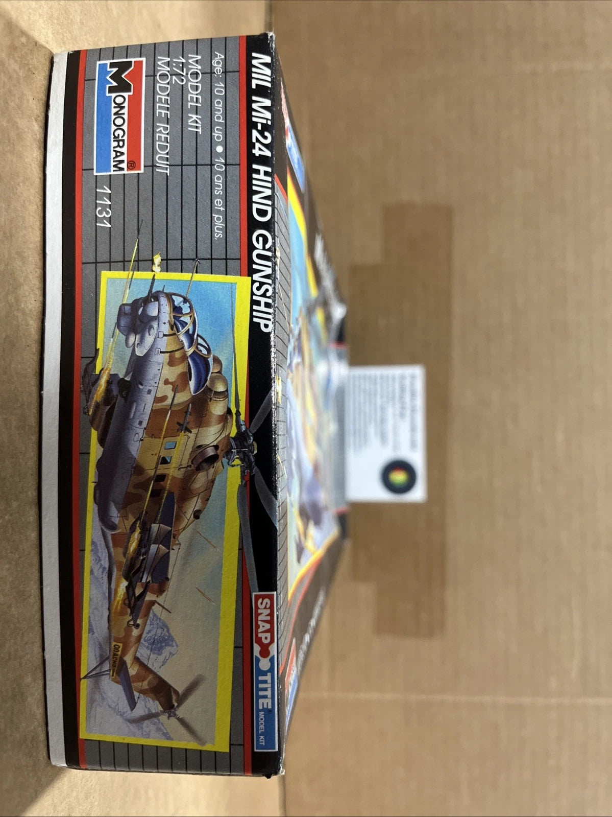 Monogram SnapTite Mil Mi-24 Hind Gunship Helicopter Vintage Model Kit #1131