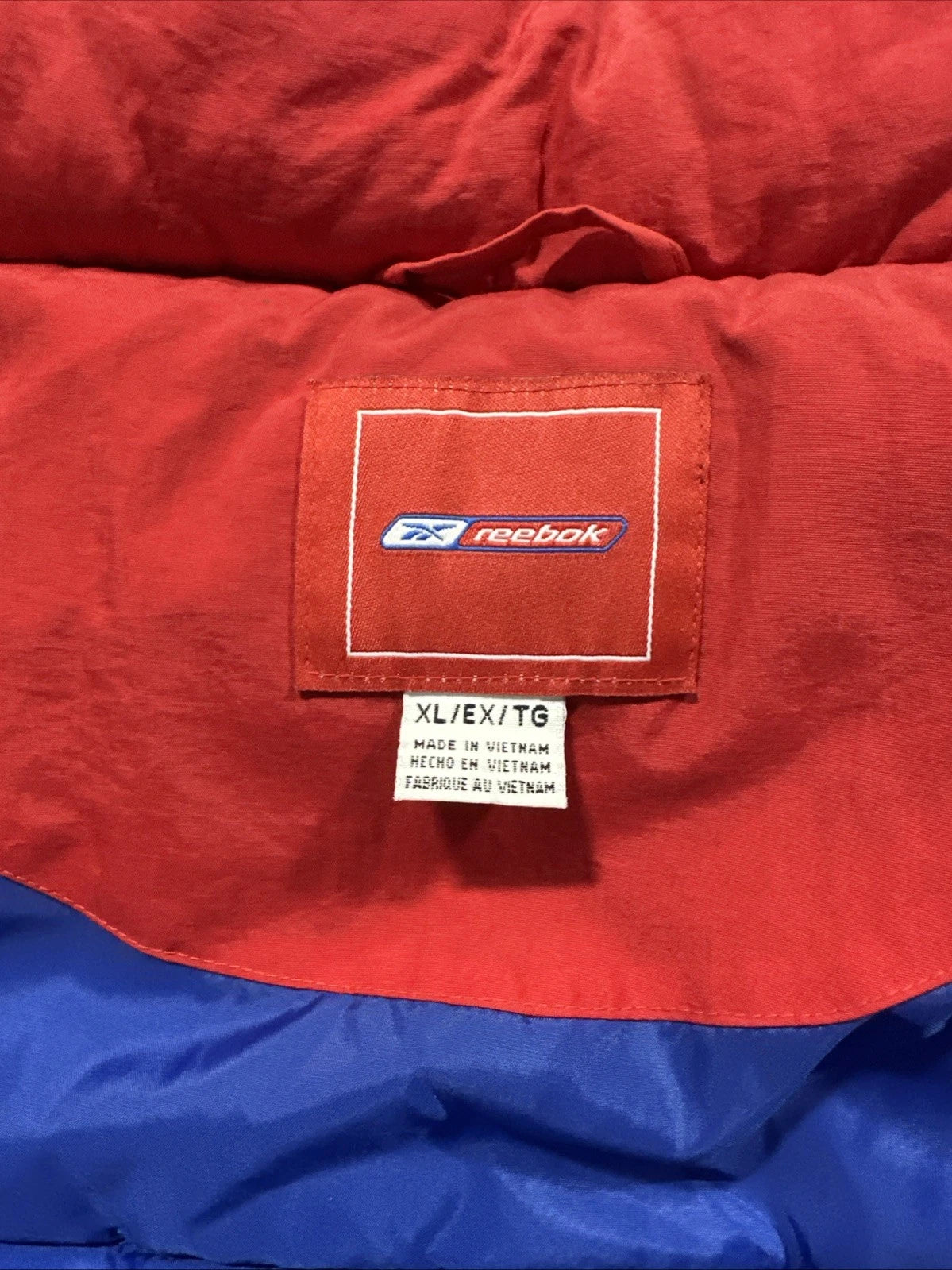 Vintage Reebok LA Clippers Red Embroidered Varsity Jacket Youth X-Large Bomber