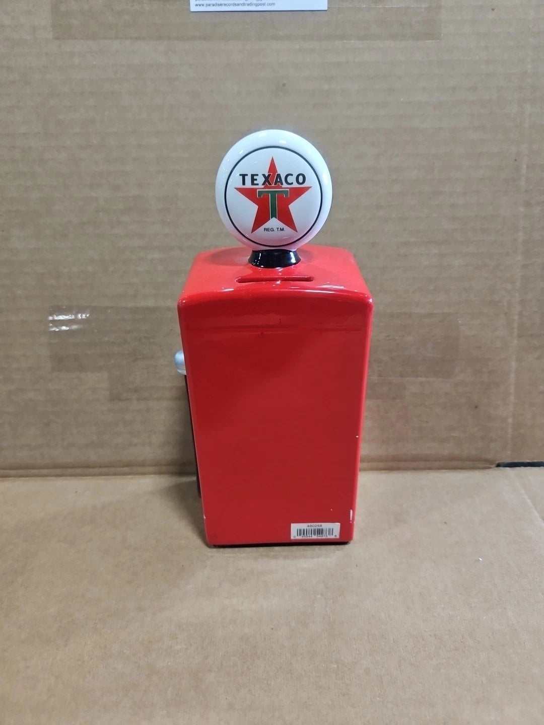 VINTAGE CERAMIC - 1950'S STYLE TEXACO FIRE CHIEF GAS PUMP - COIN BANK