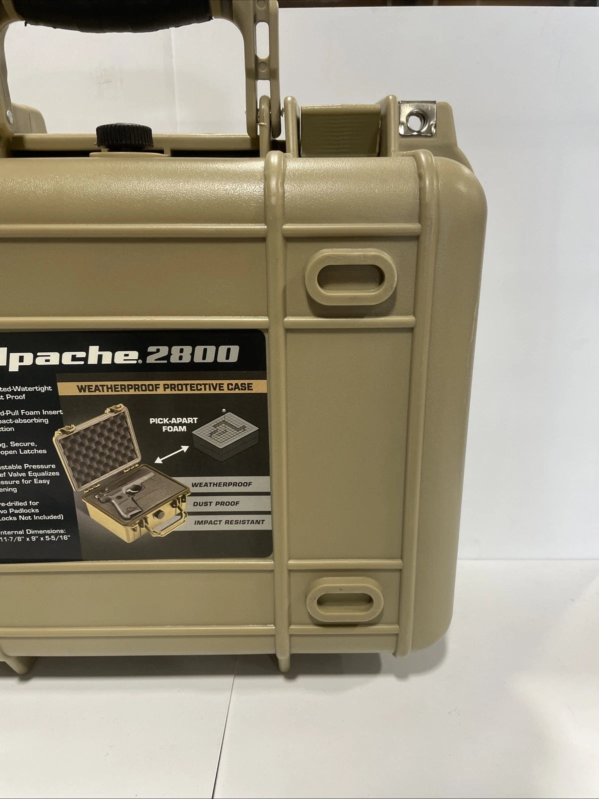 Apache 2800 Weatherproof Protective Hard Case TAN COLOR