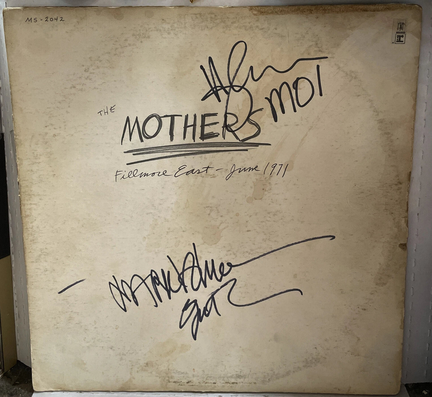 The Mothers Fillmore East June 1971 Autographed Record MS2042 Santa Maria Press
