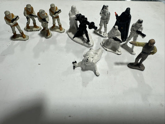 STAR WARS Lot Of 11 1982 KENNER MICRO COLLECTION HOTH Die Cast Figures