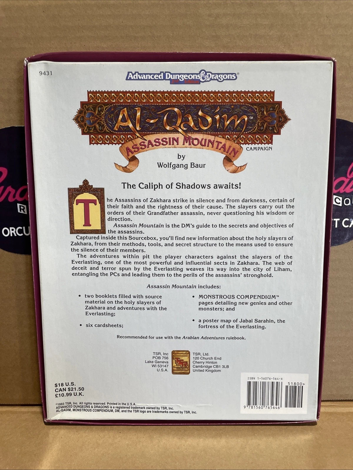 Dungeons & Dragons Al-Qadim Assassin Mountain Box Set ALQ2 TSR9431 2nd Edition
