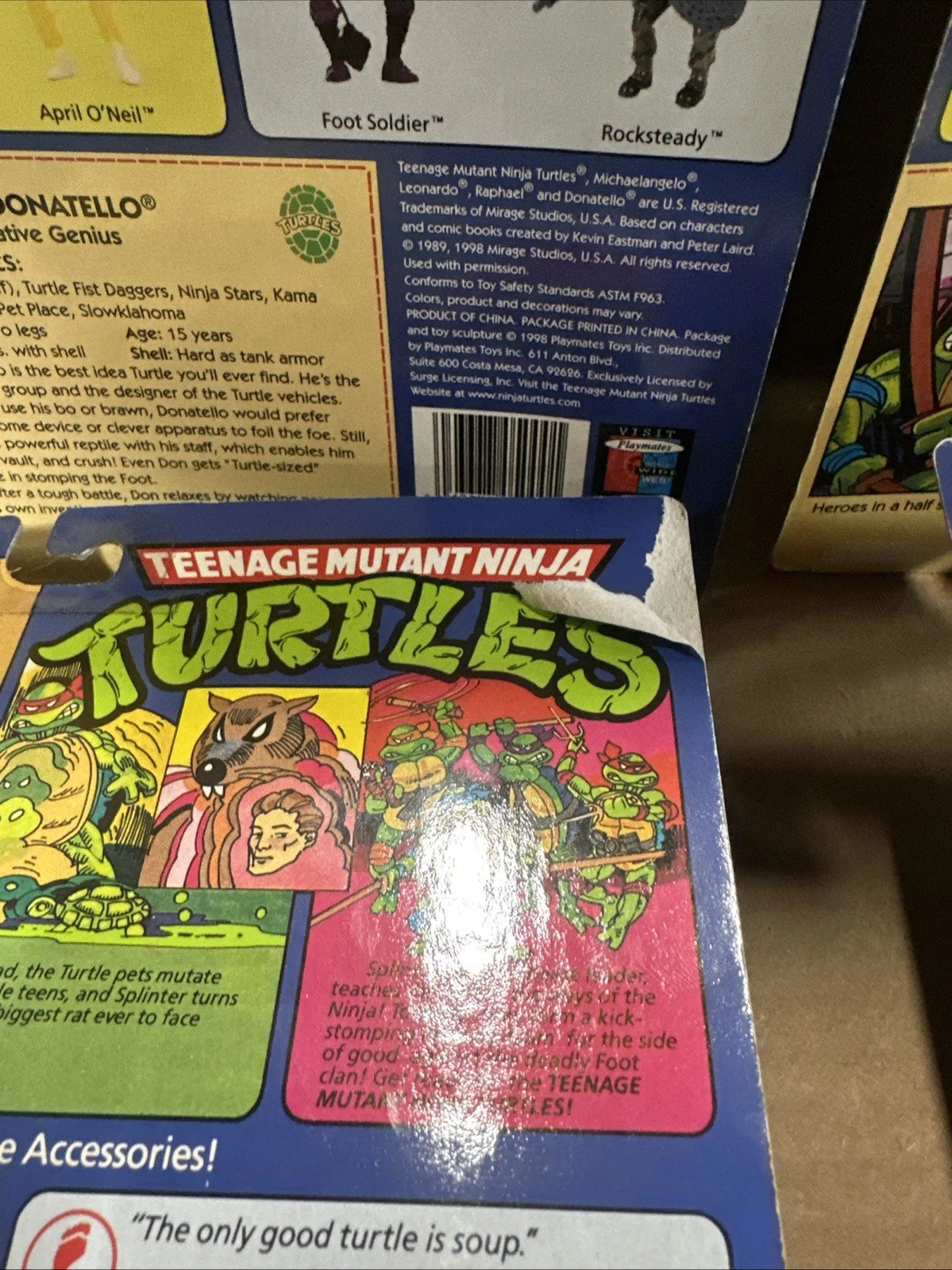 Lot of 4 1998 Playmates Teenage Mutant Ninja Turtles action figures TMNT sealed