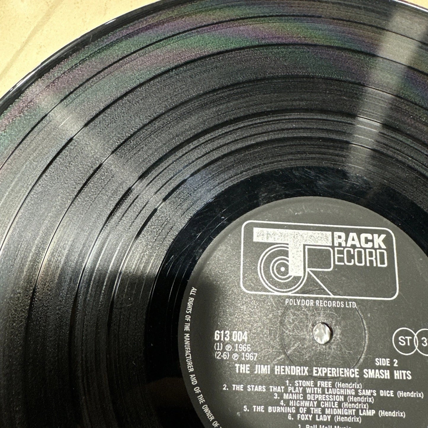 Jimi Hendrix SMASH HITS 1968 UK LP 1st Press STEREO 613004 vg