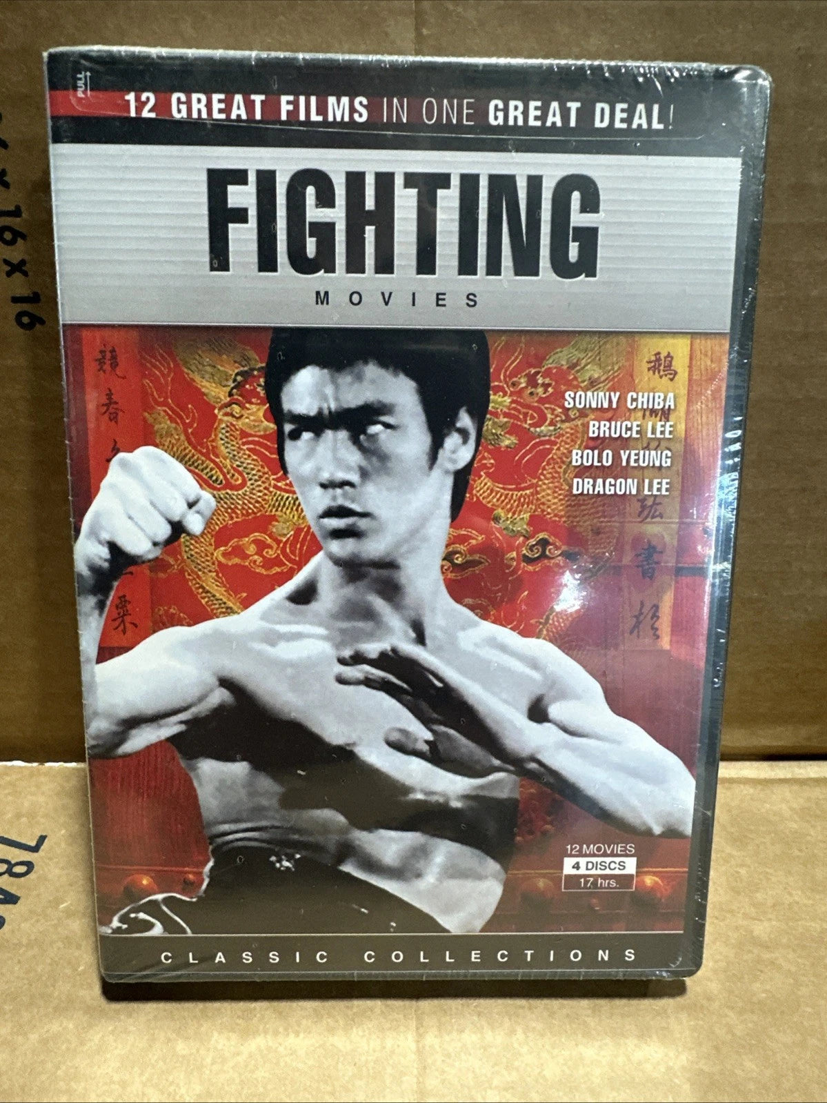 🎬 12 Great Films Fighting Movie Collection Sealed 4 Disc Set Rare