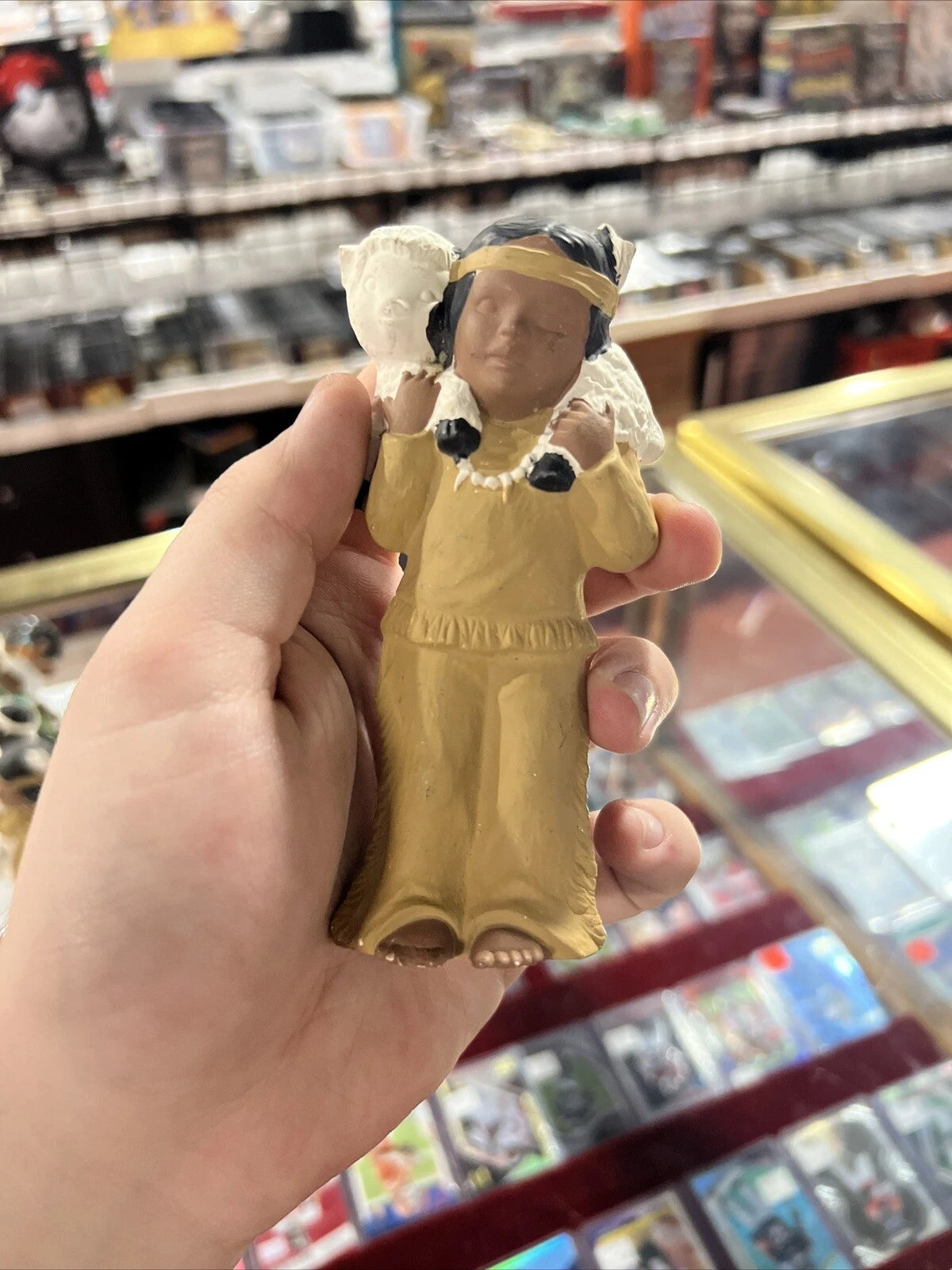 VTG Lot Of 15 Ceramic Native American Figure Set With Animals