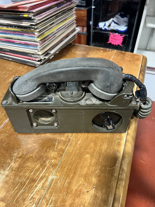 Military US Telephone Instrument Release Goods Interior Vintage