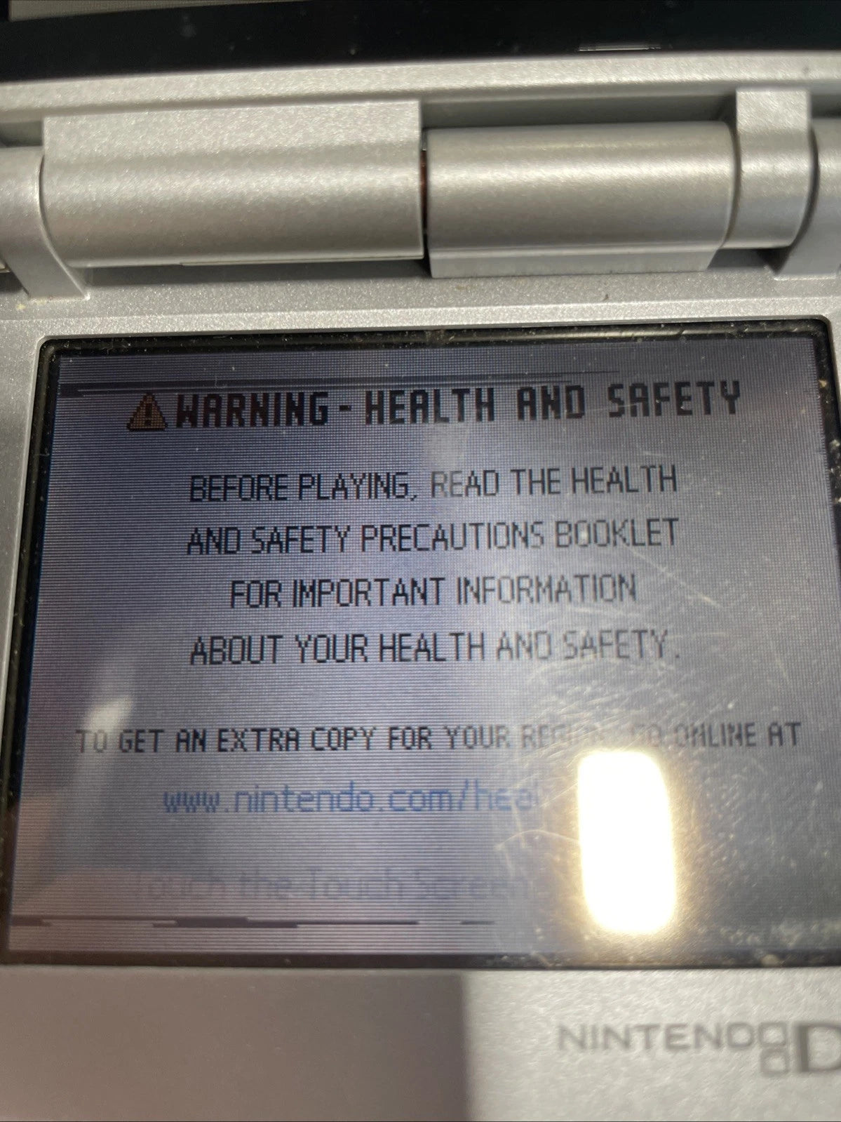Nintendo DS Original Silver Handheld Console Read