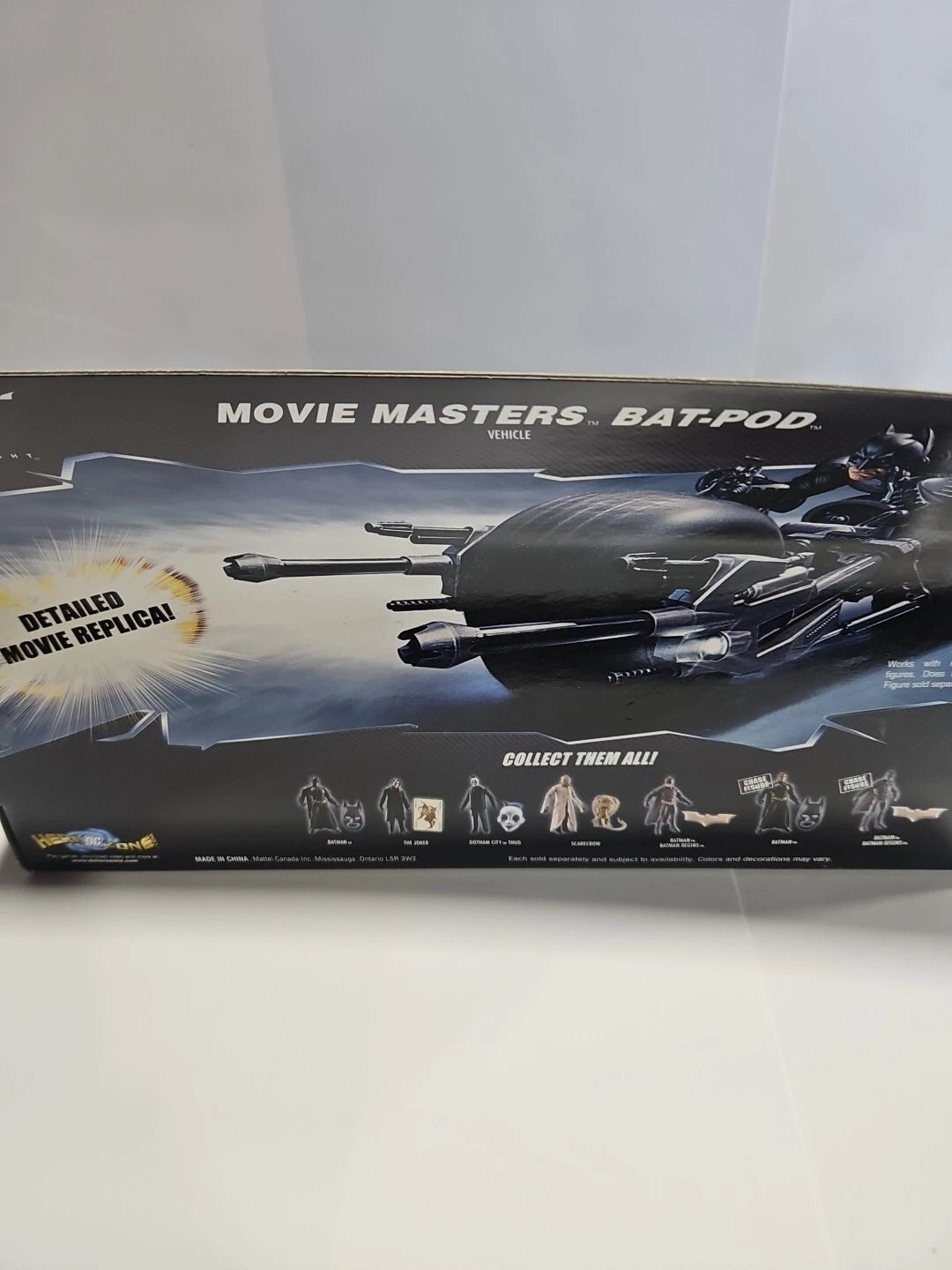 DC MATTEL BATMAN THE DARK KNIGHT MOVIE MASTERS BAT-POD 2008 NEW